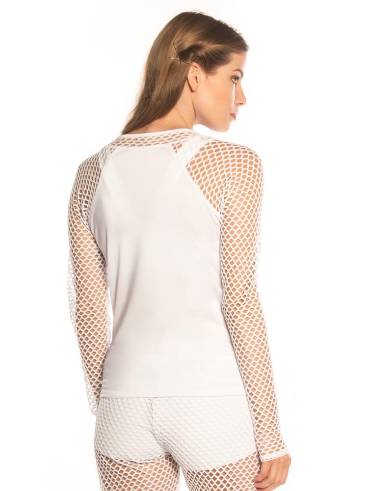 White 2024 fishnet jacket